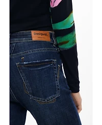 Desigual Women's Washed flared jeans