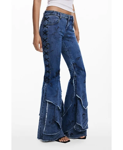Desigual Women's Maria Escote denim pants