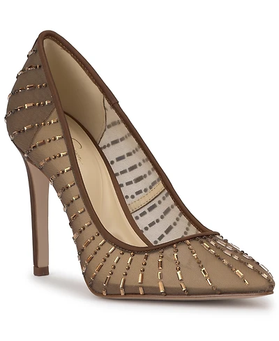 Jessica Simpson Women's Piviano Rhinestone Mesh Pumps