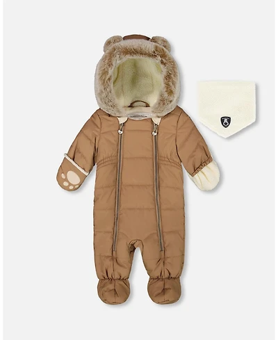 Deux par Baby Boys or Girls One-Piece Layette Snowsuit Designed for Car Seat Chanterelle
