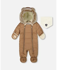 Deux par Baby Boys or Girls One-Piece Layette Snowsuit Designed for Car Seat Chanterelle