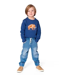 Deux par Baby Boy Cotton Long Sleeve T-Shirt Blue