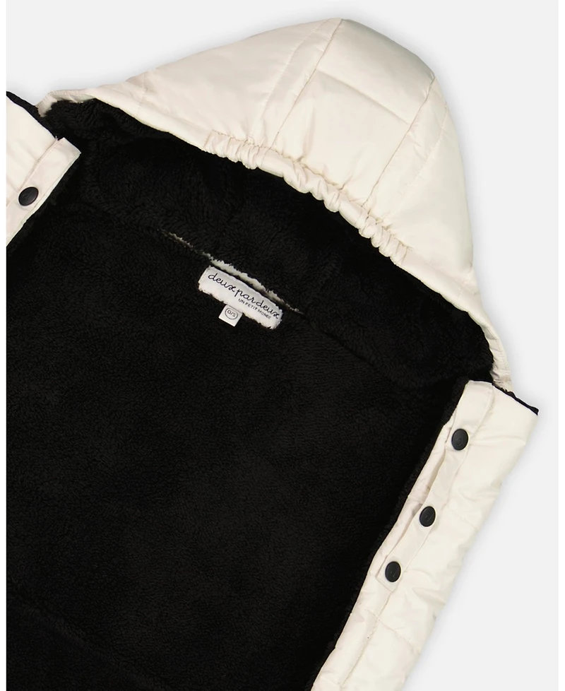 Deux par Deux Baby Unisex 3-In-1 Multifunction Cover for Car Seat, Stroller, and Baby Carrier In Off-White - Baby