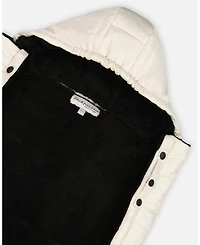 Deux par Deux Baby Unisex 3-In-1 Multifunction Cover for Car Seat, Stroller, and Baby Carrier In Off-White - Baby