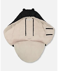 Deux par Deux Baby Unisex Snugly Baby Wrap Designed for Car Seat and Stroller Black - Baby