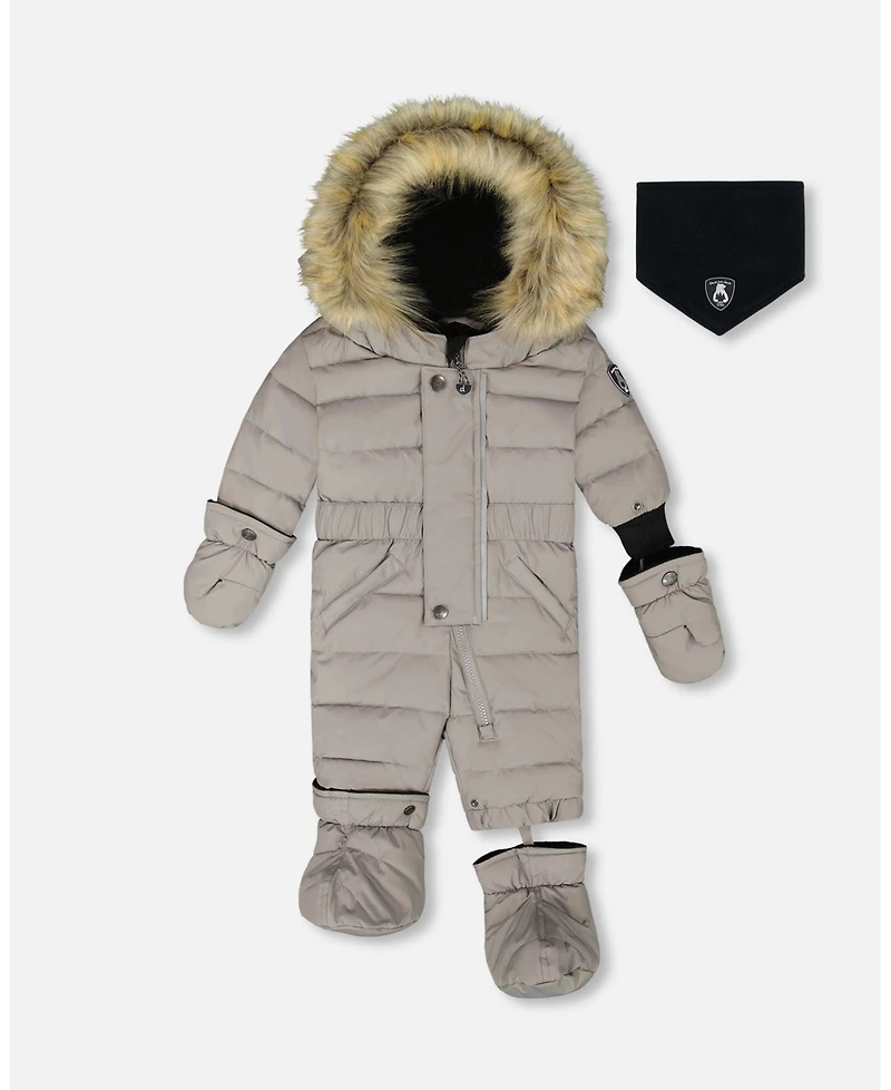 Deux par Toddler Unisex One-Piece Original Puffy Snowsuit Gray - Baby|Toddler