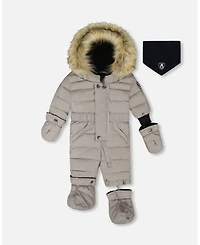 Deux par Toddler Unisex One-Piece Original Puffy Snowsuit Gray - Baby|Toddler