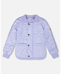 Deux par Girl Quilted Mid-Season Jacket Lavender