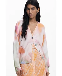 Desigual Women's Tie-dye floral cardigan
