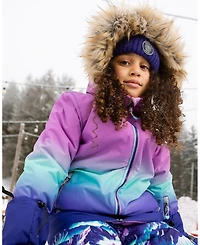 Deux par Girl Two-Piece Play Snowsuit Purple Mountain Print