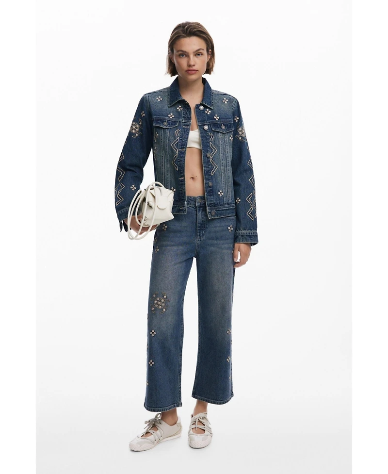 Desigual Women's Mirror culotte jeans