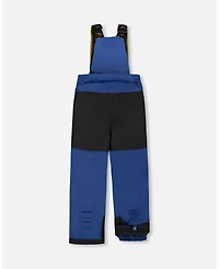 Deux par Boy Two-Piece Play Snowsuit with Printed Dinosaurs Jacket Navy Blue