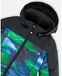 Deux par Boy One-Piece Teknik Snowsuit Aurora Borealis