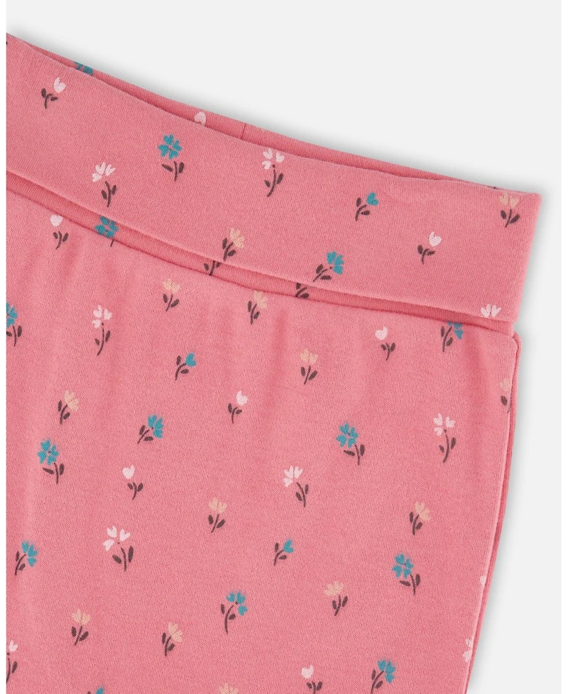 Deux par Baby Girl Cotton Evolutive Pant Pink Floral