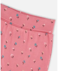 Deux par Baby Girl Cotton Evolutive Pant Pink Floral