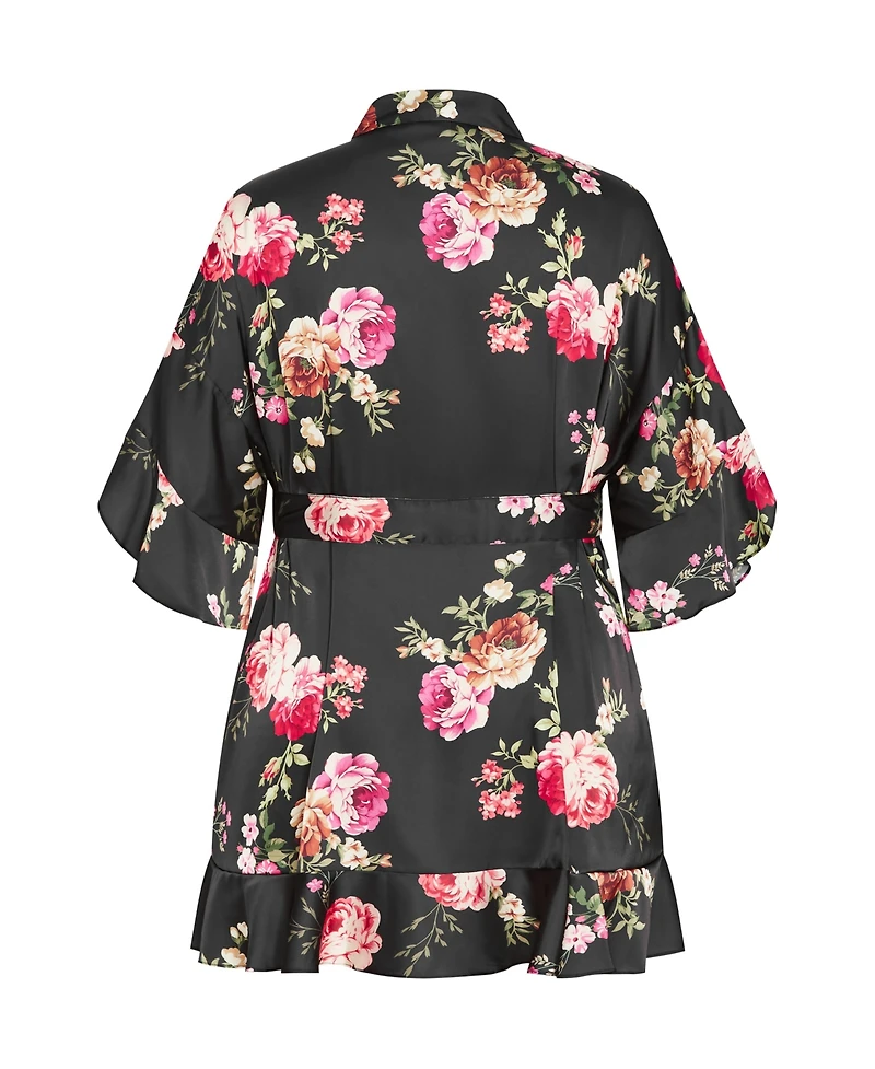 City Chic Women's Arcadia Short Kimono