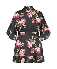 City Chic Women's Arcadia Short Kimono