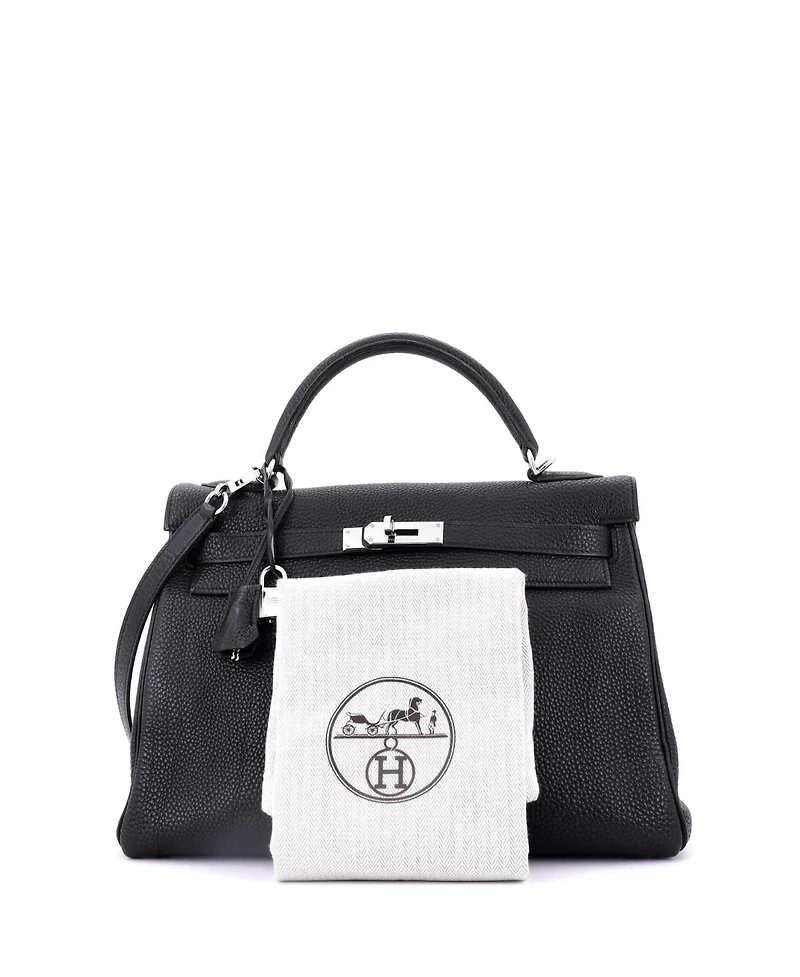 Pre-Owned Hermes Kelly 32 Handbag Togo with Palladium Hardware
