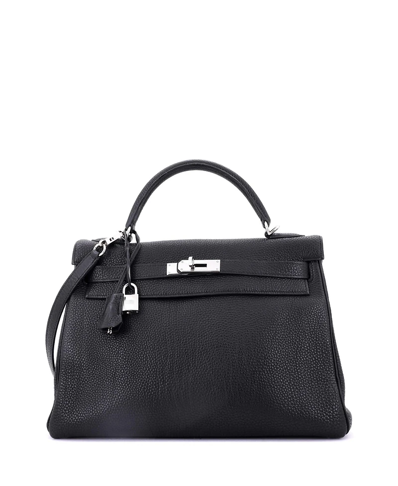 Pre-Owned Hermes Kelly 32 Handbag Togo with Palladium Hardware