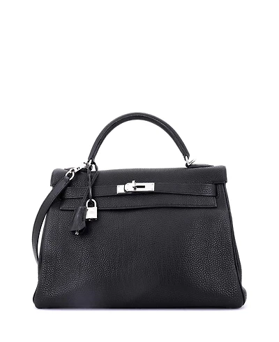 Pre-Owned Hermes Kelly 32 Handbag Togo with Palladium Hardware