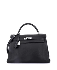 Pre-Owned Hermes Kelly 32 Handbag Togo with Palladium Hardware