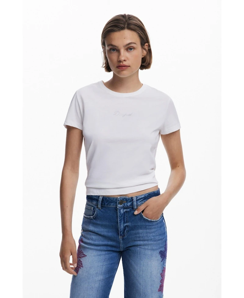 Desigual Women's Embroidered culotte jeans