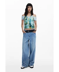 Desigual Women's Double-layer effect T-shirt