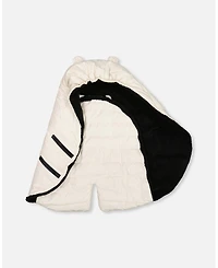 Deux par Deux Baby Unisex Snugly Baby Wrap Designed for Car Seat and Stroller Off-White - Baby