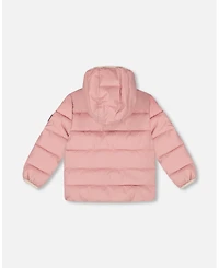 Deux par Girl Compressible Winter Puffy Coat Designed for Car Seat Dusty Pink - Toddler|Child