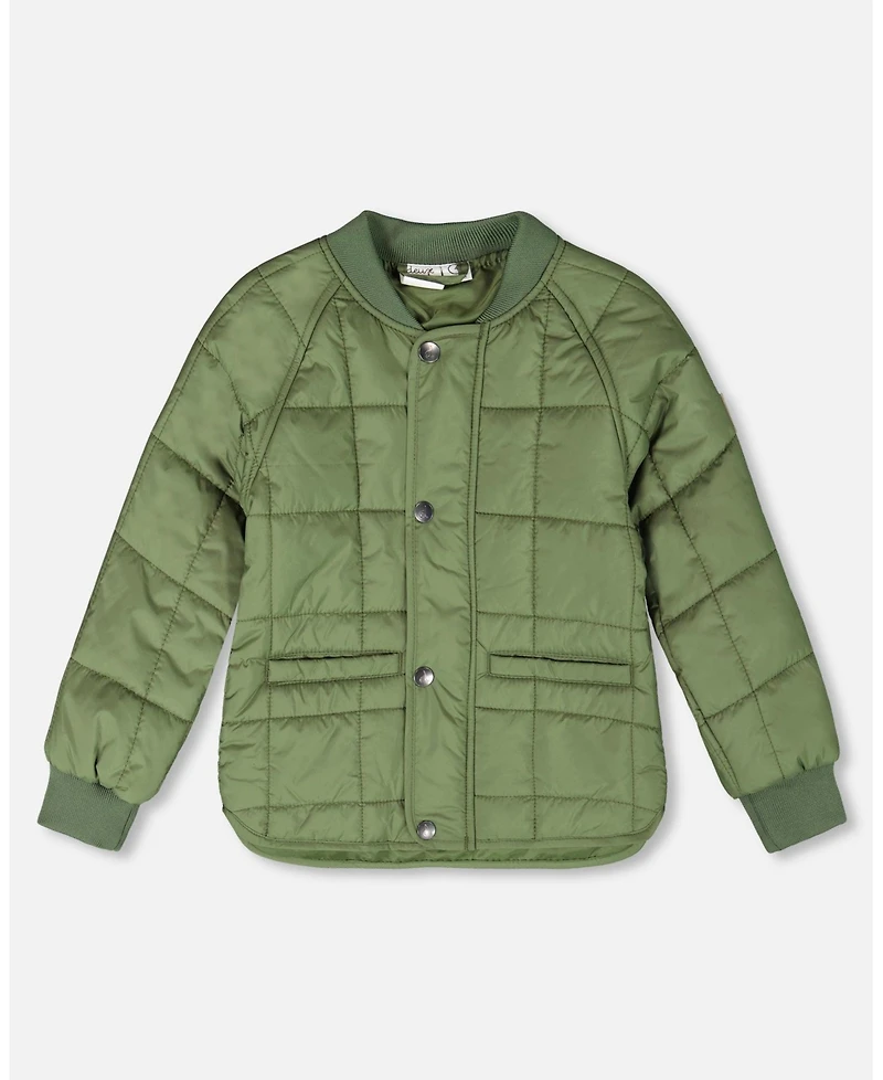 Deux par Toddler Boys Quilted Mid-Season Jacket Khaki - Toddler|Child
