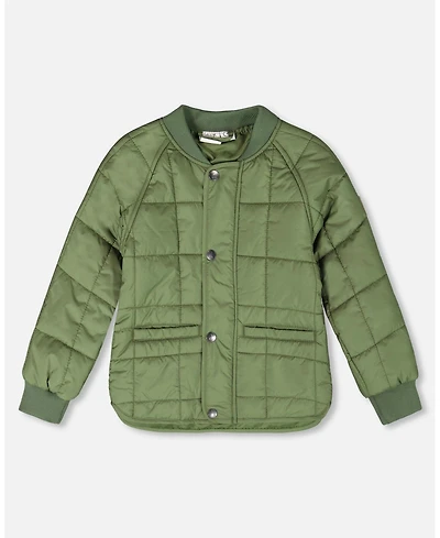 Deux par Toddler Boys Quilted Mid-Season Jacket Khaki - Toddler|Child