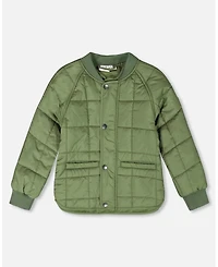 Deux par Toddler Boys Quilted Mid-Season Jacket Khaki - Toddler|Child