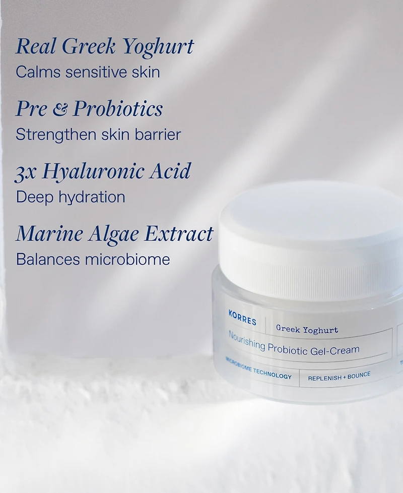 Korres Greek Yoghurt Nourishing Probiotic Gel-Cream, 0.33 oz.