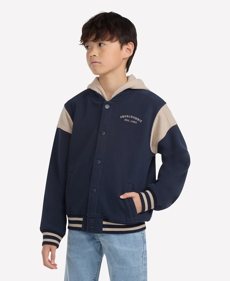 abercrombie kids Boys Fleece Hooded Bomber Jacket
