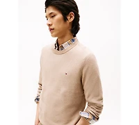 Tommy Hilfiger Men's Crewneck Two-Tone Cotton Cashmere Sweater