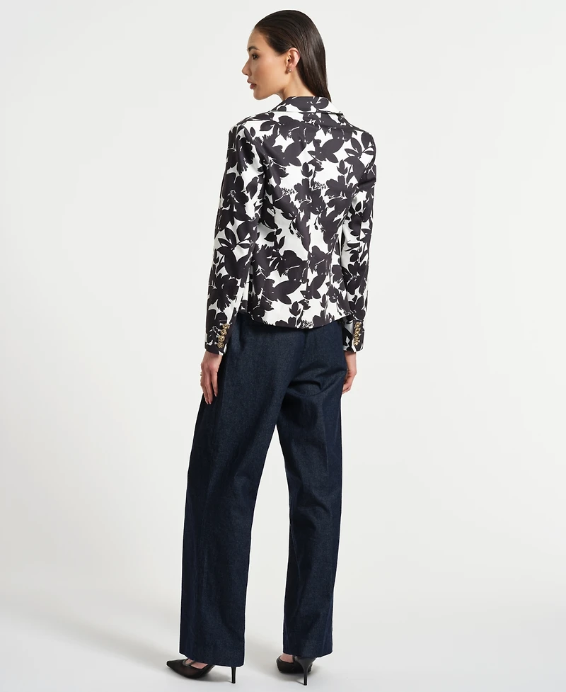 Isaac Mizrahi Women's Single Breasted Sateen Jacket