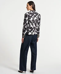 Isaac Mizrahi Women's Single Breasted Sateen Jacket