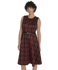 Tommy Hilfiger Women's Sleeveless Plaid Pattern Dress