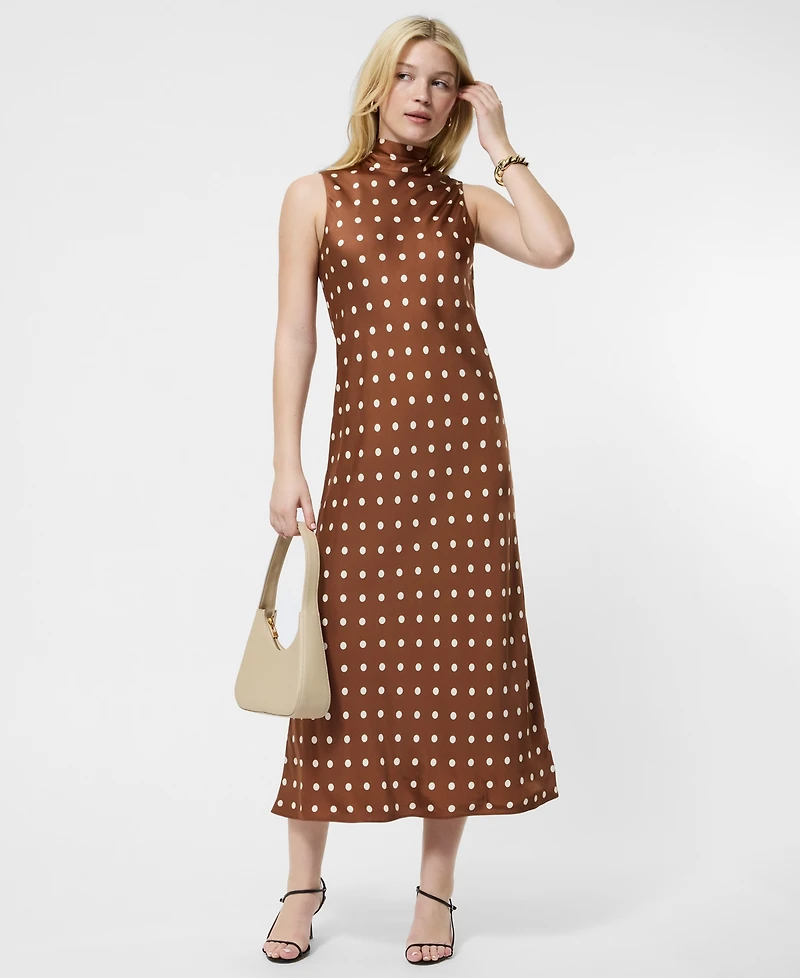 French Connection Women's Ennis Polka Dots Print Midi Dress