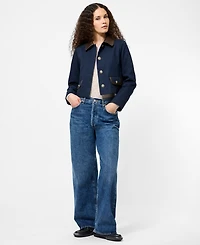 French Connection Women's Contrast Trim Two Pocket Cropped Jacket
