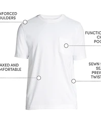 Lands' End Men's Super-t Short Sleeve T-Shirt with Pocket