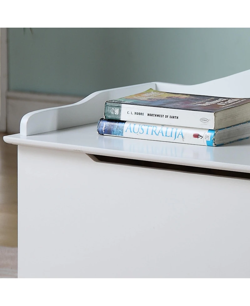Kings Brand Furniture Applegate White Storage Bench Toy Chest