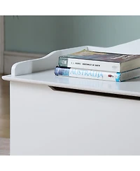 Kings Brand Furniture Applegate White Storage Bench Toy Chest