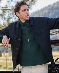 Lands' End Men's Textured Fleece Half Zip