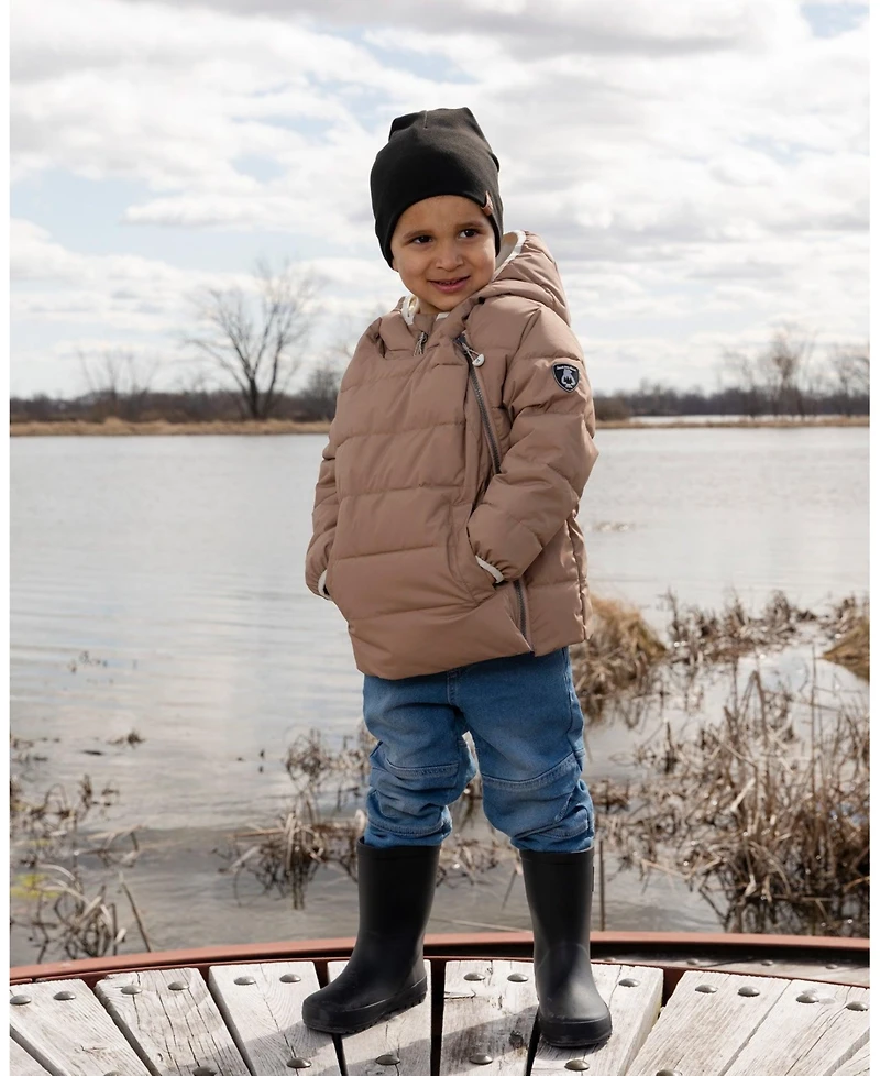 Deux par Kids Unisex Compressible Winter Puffy Coat Designed for Car Seat Chanterelle - Toddler|Child