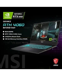 Msi Cyborg 15 15.6" Gaming Traditional Laptop Intel Core i7 12650H 16GB Ram Nvidia GeForce Rtx 4060 1TB Ssd Storage Windows 11 Home Fhd 144Hz