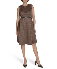 Tommy Hilfiger Women's Sleeveless Houndstooth Dress