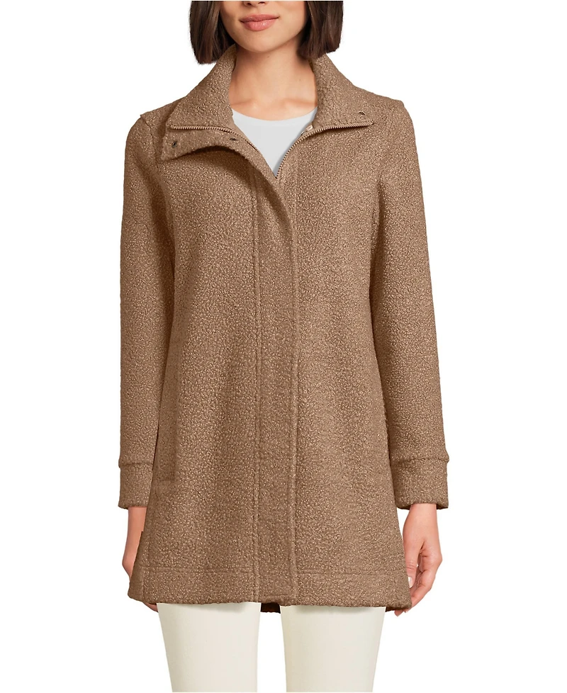 Lands' End Women's Tall Boucle Fleece Coat