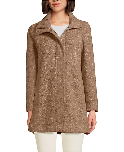 Lands' End Women's Tall Boucle Fleece Coat