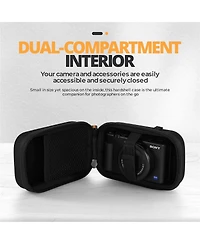 Sony Zv-1F Vlogging Camera (Black) Bundle with 3-in-1 Wireless Lavalier Mic for 2 People, Hardshell Case & 32GB Sd Card /u2013 Content Creator Kit for